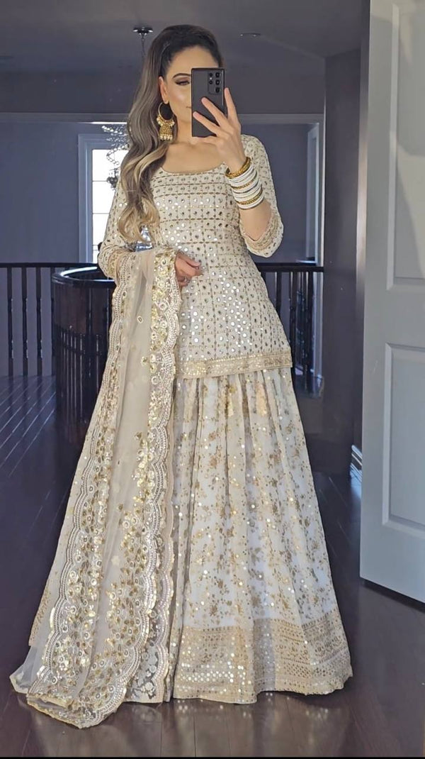 White Colour New Party Wear Look