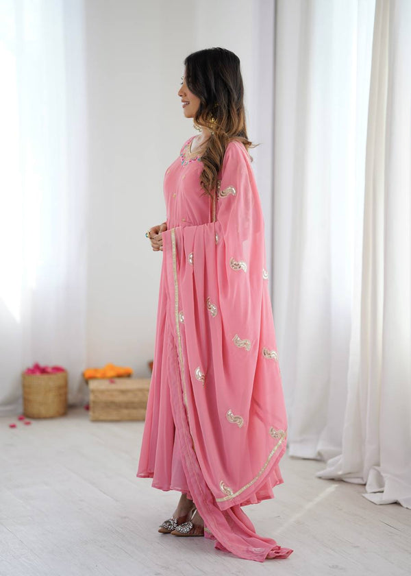 Designer Floor Length Anarkali Festive Wear Set