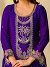 Elegance in Purple: A Cultural Embrace