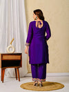 Elegance in Purple: A Cultural Embrace