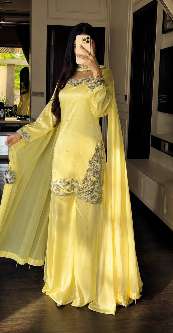 Radiant Elegance in Soft Yellow