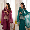 Elegant Suit with Gold Embroidery