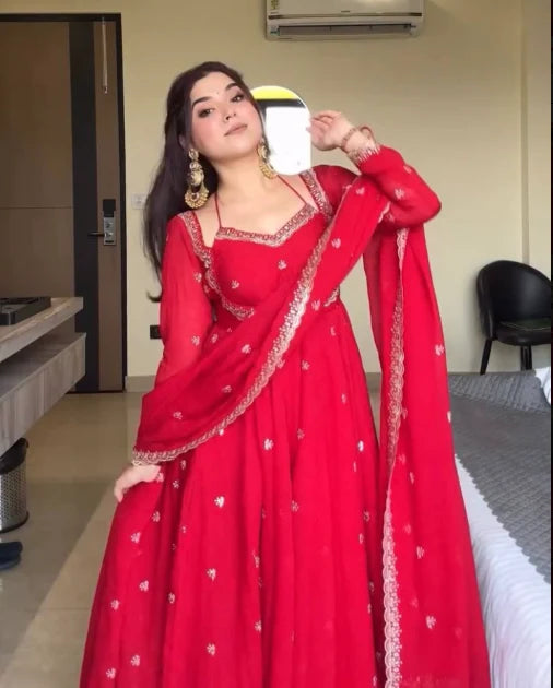 Graceful Presence in Stunning Attire