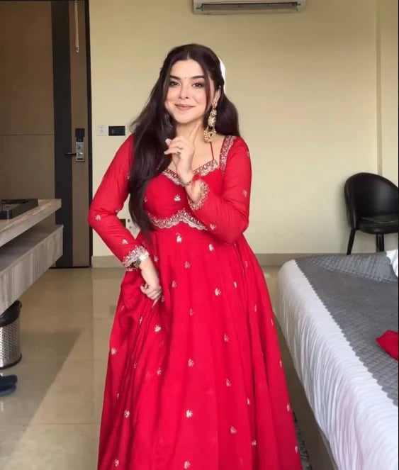 Graceful Presence in Stunning Attire