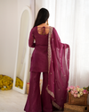 Elegant Suit with Gold Embroidery