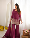 Elegant Suit with Gold Embroidery