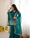 Elegant Suit with Gold Embroidery