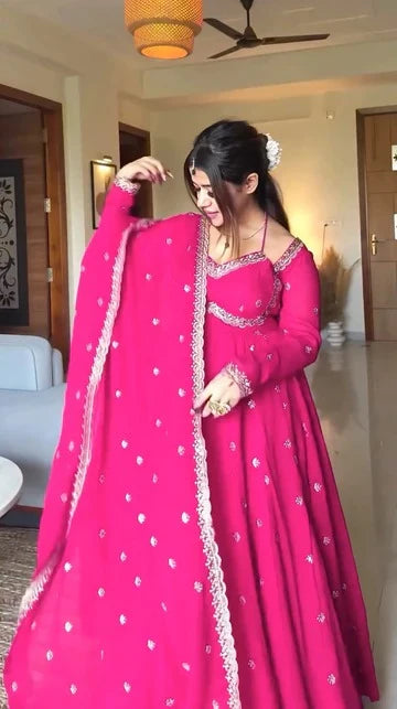 Graceful Presence in Stunning Attire