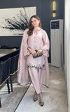 Graceful Woman in Pink Traditional Attire