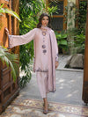 Graceful Woman in Pink Traditional Attire