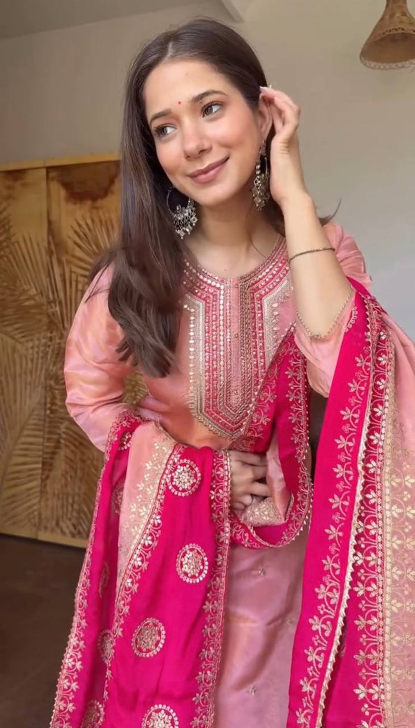 Exquisite Suit Ensemble with Stylish Dupatta