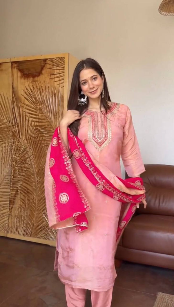 Exquisite Suit Ensemble with Stylish Dupatta