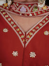 Designer Rust Embroidered Palazzo Suit Set