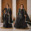 Black Traditional Top Palazzo with Dupatta