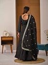 Black Traditional Top Palazzo with Dupatta