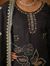 Black Traditional Top Palazzo with Dupatta