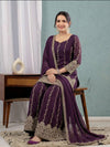 Luxury Purple Festive Ethnic Wear Set