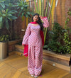 Pink Floral Printed Farshi Salwar Suit