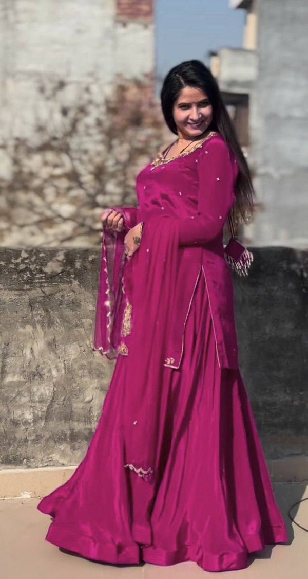 A Red and Pink Top Lehenga Fashion Statements