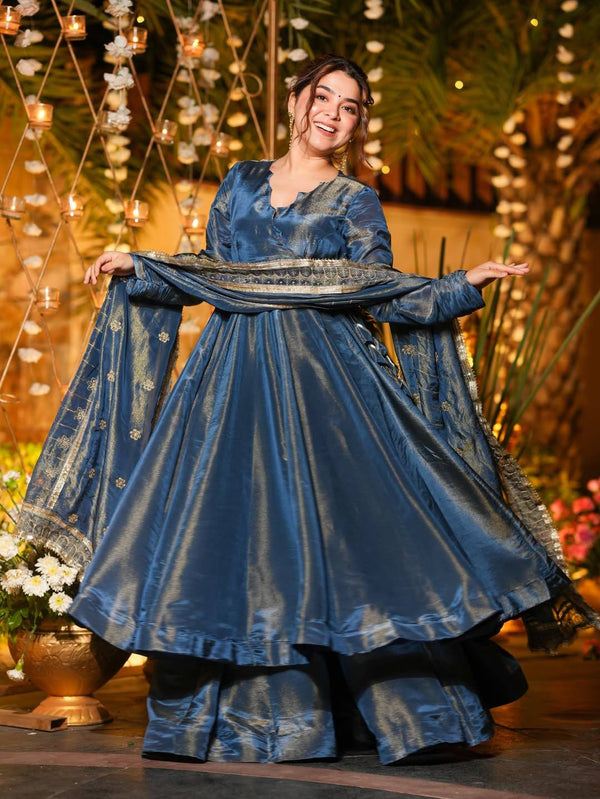 Chic Anarkali Set with Embroidered Dupatta