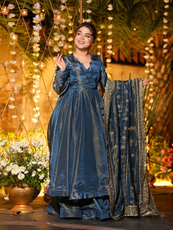 Chic Anarkali Set with Embroidered Dupatta