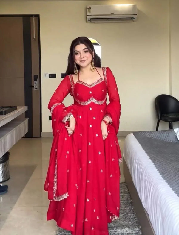 Graceful Presence in Stunning Attire
