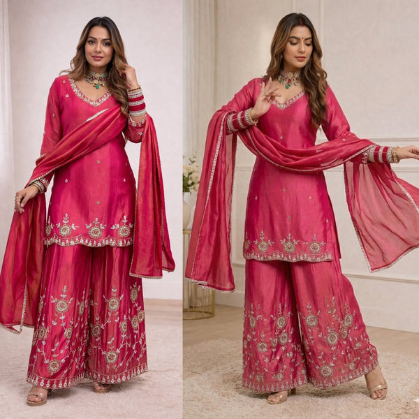 Radiant Elegance in Rich Pink