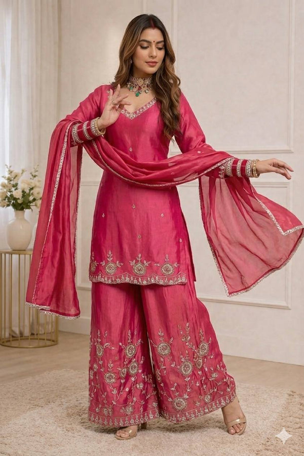 Radiant Elegance in Rich Pink