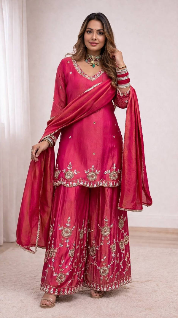 Radiant Elegance in Rich Pink